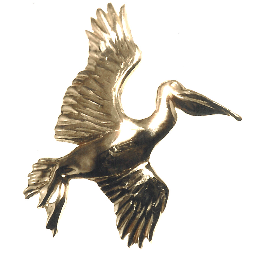 Custom 14kt pelican pendant